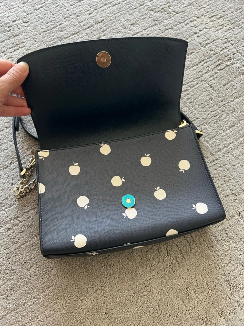 Kate Spade Carson Orchard Toss Convertible Crossbody, Apple Print - Picture 12 of 16